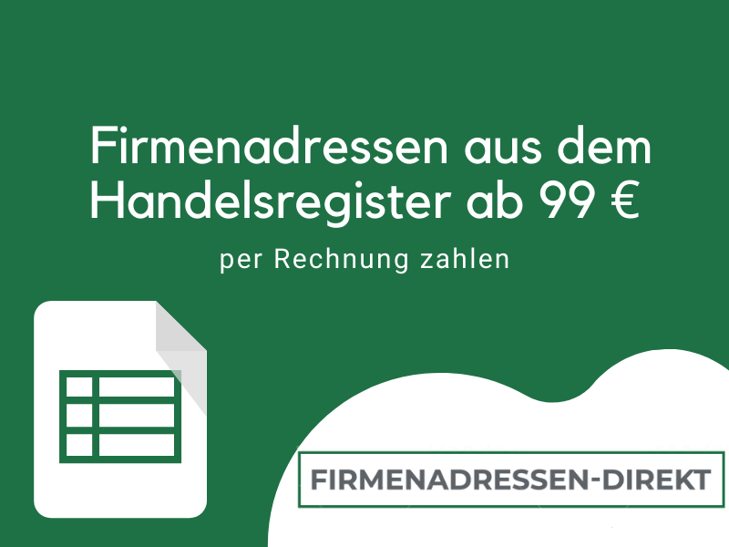 Marketingdaten und Firmenadressen